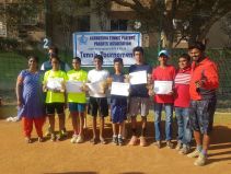 Commitee members with players and Suraj & Amith of Sol Sports